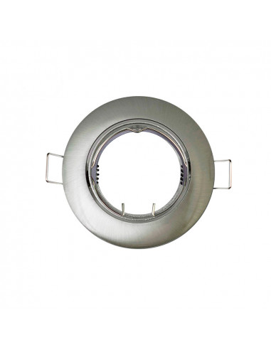 Bague halogène métallique. oscillant. couleur nickel mat. ø8.4cm edm