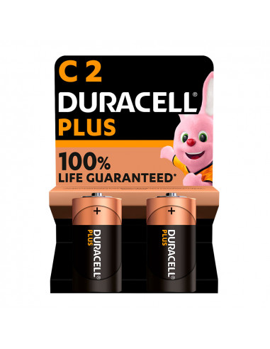 Pile alkaline duracell plus power c - lr14 1,5v (emballage 2 unit) ø26,2x50mm