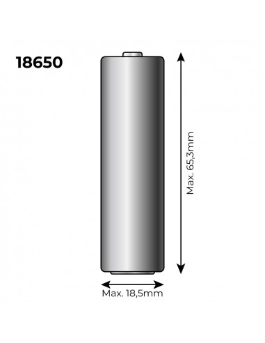 Batterie au lithium rechargeable 3.7v 2300mah (ref de rechange : 36100/36105/36115/70390) mod : 18650 ø1´85x6´95cm