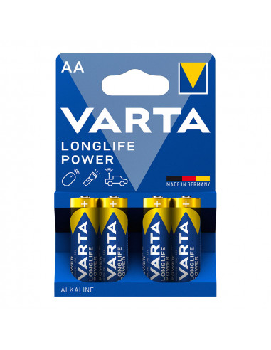 S.of. pile alcalin varta longlife power aa - lr06 (emballage 4 unid) ø14,5x50,5mm