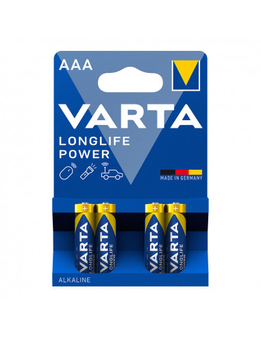 S.of. pile alcalin varta longlife power aaa - lr03 (emballage 4 unit) ø10,5x44,5mm