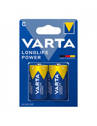 Pile alcaline varta longlife power c - lr14 (emballage 2 unit) ø26,2x50mm