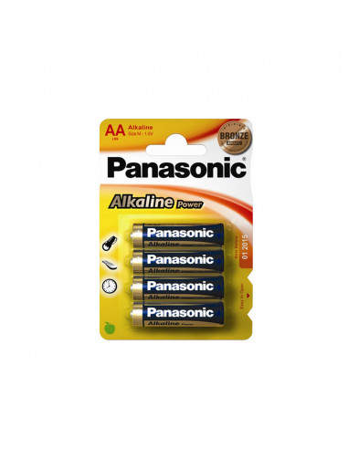 Pile akaline panasonic bronze aa - lr06 1,5v (emballage 4 unit) ø14,5x50,5mm