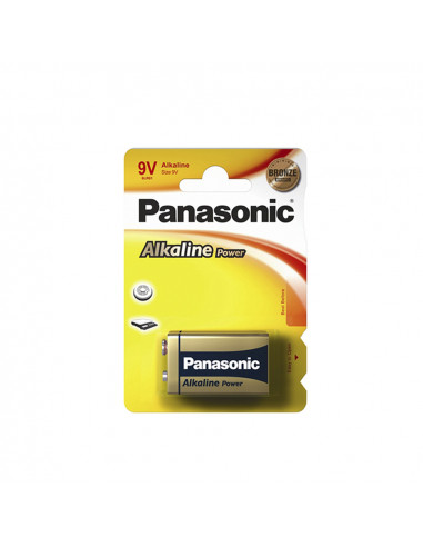 Pile alckaline panasonic bronze 6lr61 9v (emballage 1 unit) 26,5x17,5x48,5mm