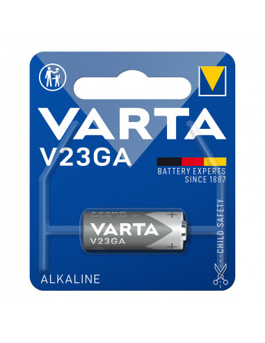 Pile alcaline v23ga (23a) 12v varta pour télécommande (emballage 1 unit) ø10,3x28,5mm