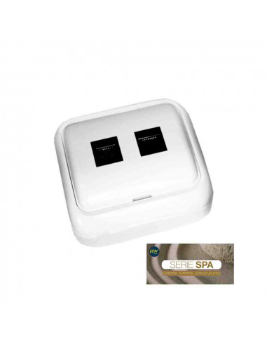 Prise de surface téléphonique et adsl "série spa" (sac blister)