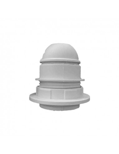 Douille semi-filetee blanche e-27 + rondelle (retractable) edm