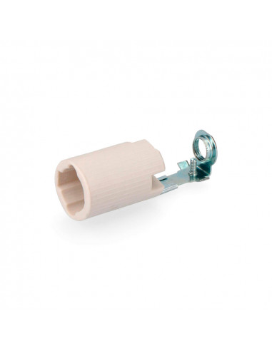 Douille fausse bougie petite en porcelaine e14 solera 479-j