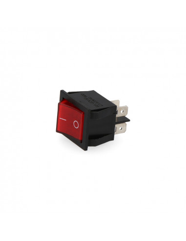 Interrupteur lumineux rouge encastrable 4 cosses
