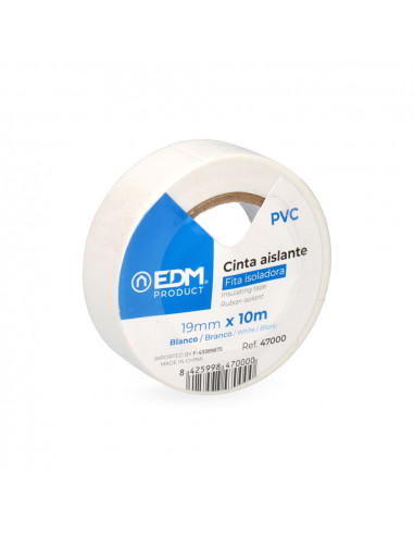 Ruban isolant 10mx19mm blanc edm