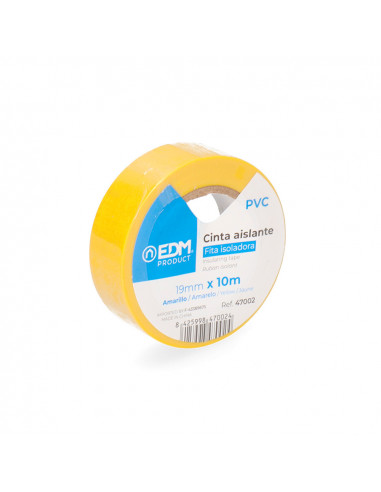 Ruban isolant 10mx19mm jaune edm