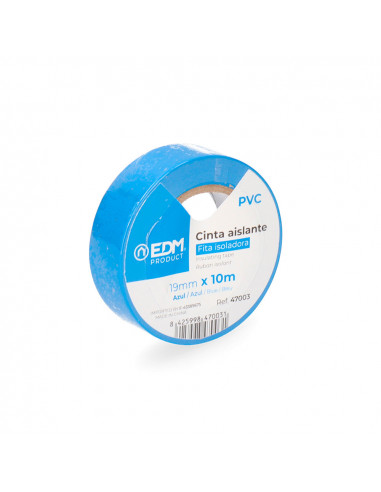 Ruban isolant 10mx19mm bleu edm