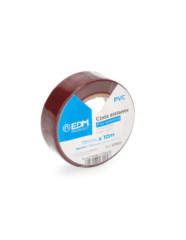 Ruban isolant 10mx19mm marron edm