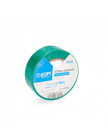Ruban isolant 10mx19mm vert edm