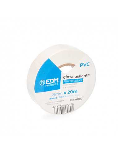 Ruban isolant 20mx19mm blanc edm
