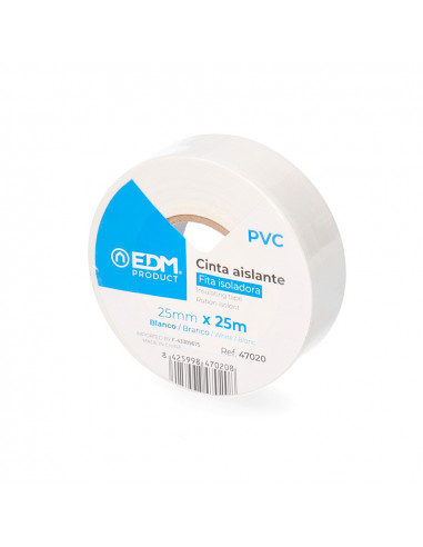 Ruban isolant 20mx25mm blanc edm