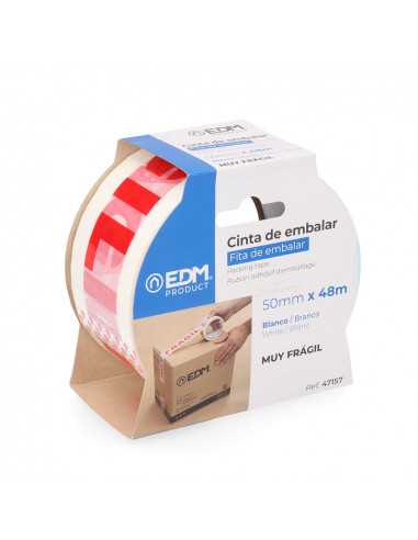 Adhésif d'emballage en espagnol 48 micron 50mx50mm edm