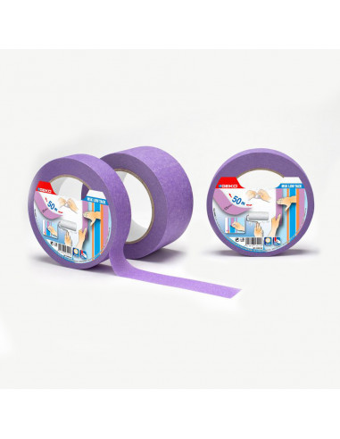 Ruban de masquage lilas 50mmx50mts spécial surfaces délicates
