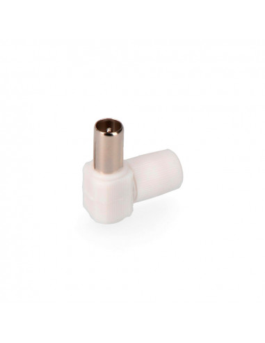 Fiche coudée mâle tv 9,5mm rétractable edm