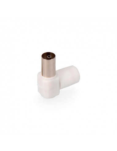 Fiche étanche coudée femelle tv 9,5mm rétractable edm