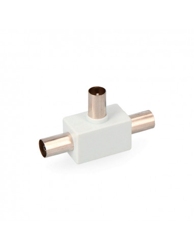Connecteur tv raccord 1 femelle + 2 mâles rétractable edm