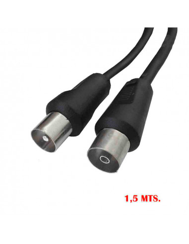 Rallonge tv-vidéo 9,5mm 1,5m noir sous emballage edm