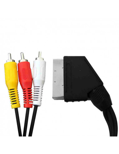 Euro connecteur mâle à 3 rca sortie 1,5m