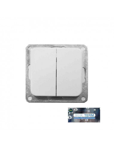 Double prise va-et-vient encastrable "term" edm (sachet blister)