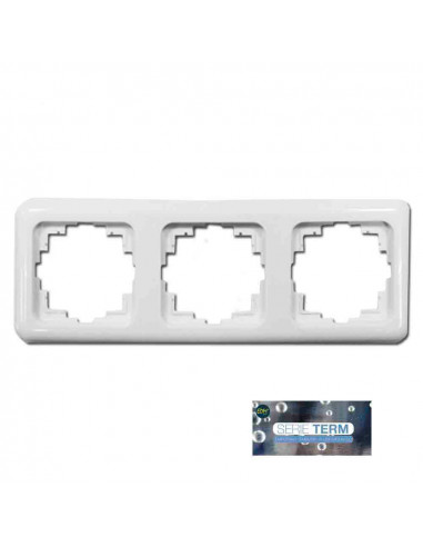 Cadre prise encastrable 3 postes "term" edm (sachet blister)