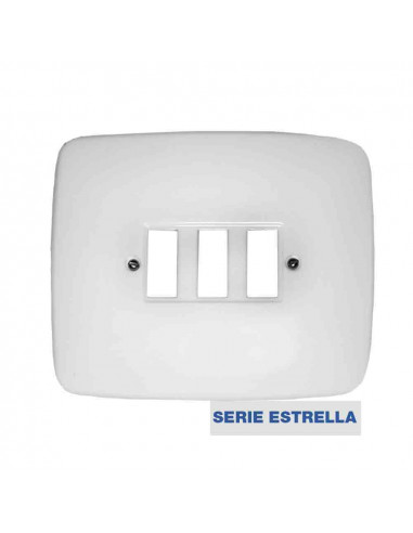 Plaque d'interrupteur 3 postes "estrella" solera 422