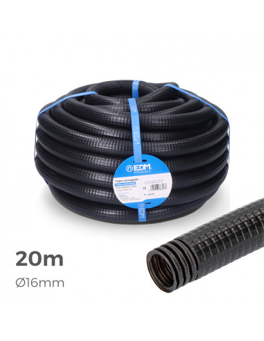 Gaine prefilee ferroplast pour installation exterieure 16mm ce m-25 20m edm