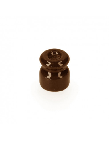 Capuchon en porcelaine pour câble tressé marron edm