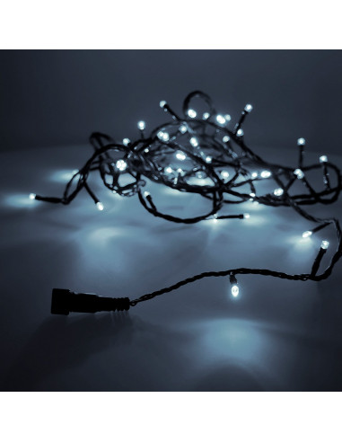 Guirlande easy-connect 4m 60 leds blenc froid 30v (usage int. ext.) ip44 edm total 1,08w