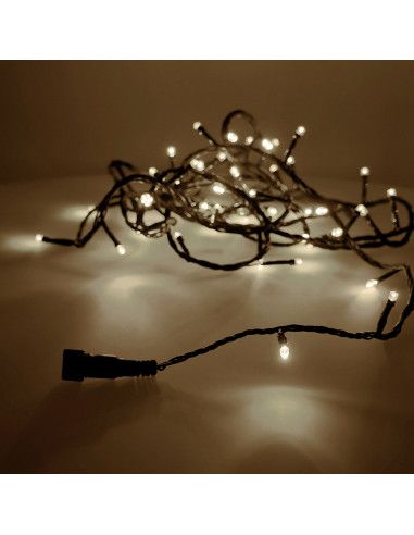 Guirlande easy-connect 4m 60 led blanc chaud (usage int. ext.) ip44 edm total 1,08w
