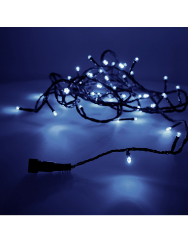 Guirlande easy-connect 4m 60 led bleue 30v (usage int. ext.) ip44 edm total 1,08w